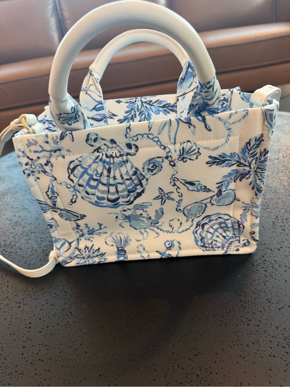 LILLY PULITZER Mini Printed Canvas Tote Bag VGUC - Picture 4 of 6